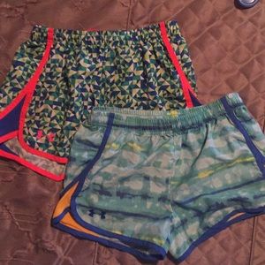 Lot of 2 Under Armour youth large shorts
